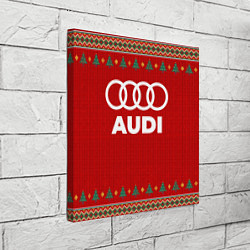 Холст квадратный Audi new year, цвет: 3D-принт — фото 2