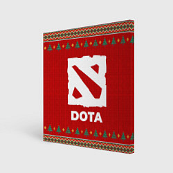 Картина квадратная Dota new year