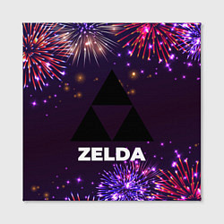 Холст квадратный Праздничный Zelda, цвет: 3D-принт — фото 2