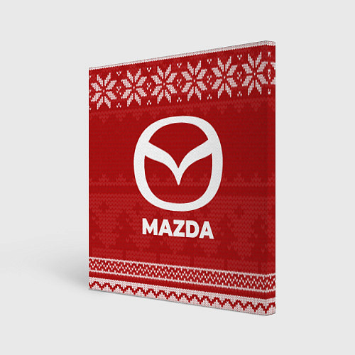 Картина квадратная Новогодний Mazda / 3D-принт – фото 1
