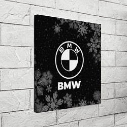 Холст квадратный Снежный BMW, цвет: 3D-принт — фото 2