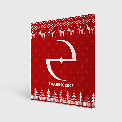 Картина квадратная Новогодний Evanescence с оленями / 3D-принт – фото 1