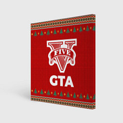 Картина квадратная GTA new year
