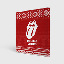 Картина квадратная Новогодний Rolling Stones