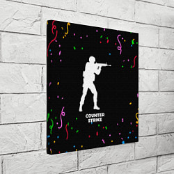 Холст квадратный Counter Strike конфети, цвет: 3D-принт — фото 2
