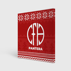 Холст квадратный Новогодний Pantera, цвет: 3D-принт