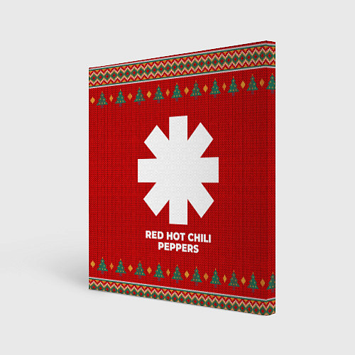 Картина квадратная Red Hot Chili Peppers new year / 3D-принт – фото 1