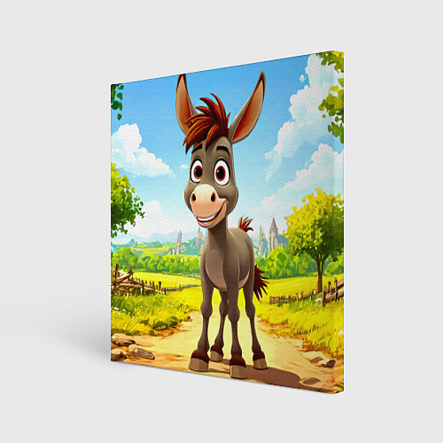 Картина квадратная Ослик / 3D-принт – фото 1