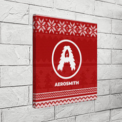 Холст квадратный Новогодний Aerosmith, цвет: 3D-принт — фото 2