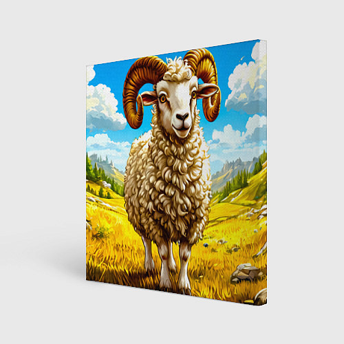Картина квадратная Баран / 3D-принт – фото 1