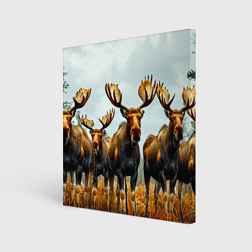 Картина квадратная Лоси / 3D-принт – фото 1