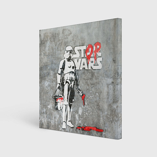 Картина квадратная Banksy - stop wars / 3D-принт – фото 1