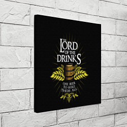 Холст квадратный Lord of the drinks, цвет: 3D-принт — фото 2
