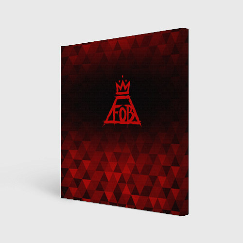 Картина квадратная Fall Out Boy red poly / 3D-принт – фото 1
