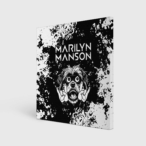 Картина квадратная Marilyn Manson рок пес / 3D-принт – фото 1