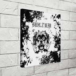 Холст квадратный Burzum - рок пес, цвет: 3D-принт — фото 2