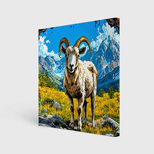 Картина квадратная Горный козел / 3D-принт – фото 1