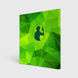 Картина квадратная Cowboy Bebop green poly