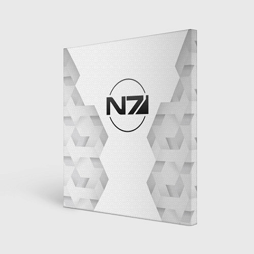 Картина квадратная Mass Effect white poly / 3D-принт – фото 1