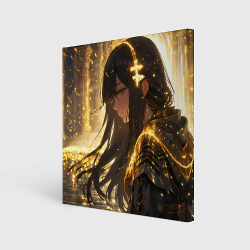 Картина квадратная Грустная девушка воин / 3D-принт – фото 1