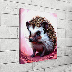 Холст квадратный Ежик в розовом свете, цвет: 3D-принт — фото 2
