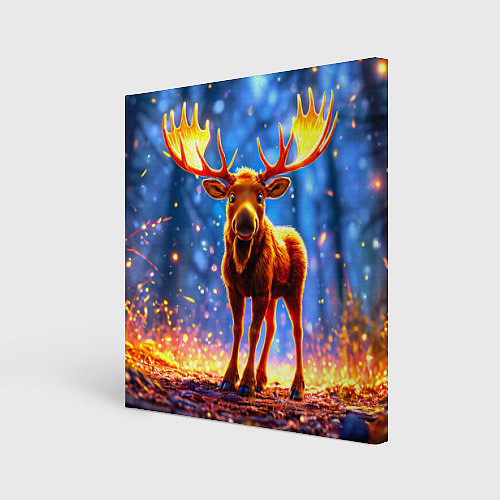 Картина квадратная Лосенок в лесу / 3D-принт – фото 1