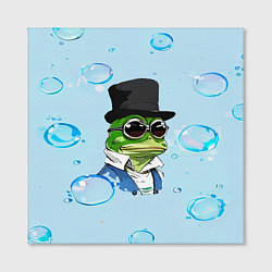Холст квадратный Pepe в шляпе, цвет: 3D-принт — фото 2