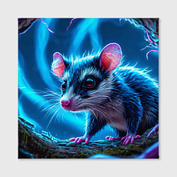 Холст квадратный Опоссум в синей туманности, цвет: 3D-принт — фото 2