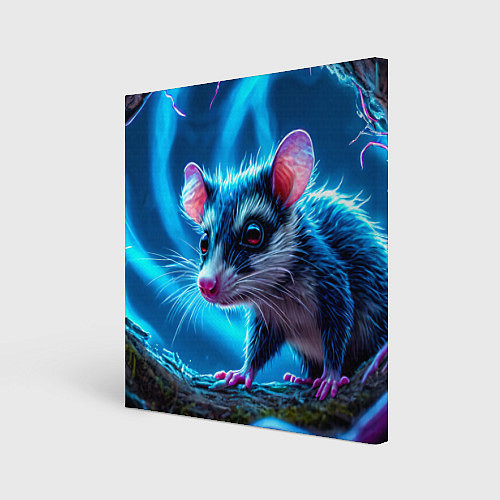 Картина квадратная Опоссум в синей туманности / 3D-принт – фото 1