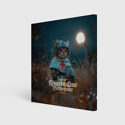 Холст квадратный Kingdom Come Deliverance 2 рыцарь котенок, цвет: 3D-принт