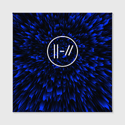 Холст квадратный Twenty One Pilots blue energy, цвет: 3D-принт — фото 2