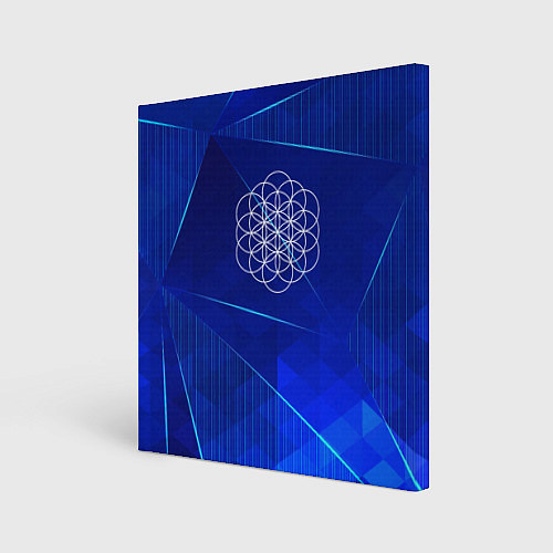 Картина квадратная Coldplay blue poly / 3D-принт – фото 1