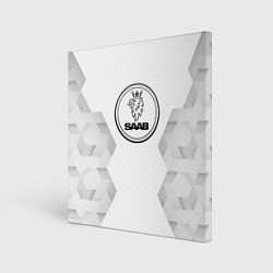Картина квадратная Saab white poly
