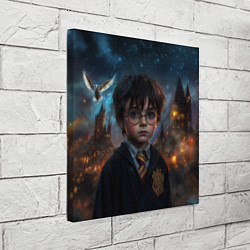Холст квадратный Гарри Поттер и замки на фоне, цвет: 3D-принт — фото 2