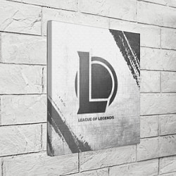 Холст квадратный League of Legends - white gradient, цвет: 3D-принт — фото 2
