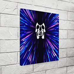 Холст квадратный Deftones neon energy, цвет: 3D-принт — фото 2