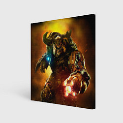 Холст квадратный Дум - кибердемон, цвет: 3D-принт