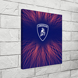 Холст квадратный Lamborghini red energy, цвет: 3D-принт — фото 2