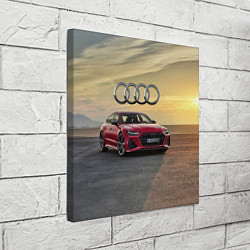 Холст квадратный Audi RS 7 на закате солнца, цвет: 3D-принт — фото 2
