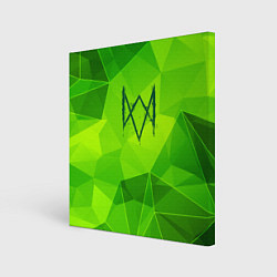 Картина квадратная Watch Dogs green poly