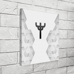 Холст квадратный Judas Priest white poly, цвет: 3D-принт — фото 2