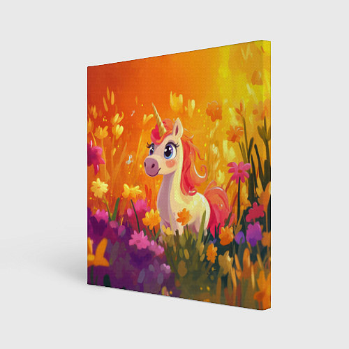 Картина квадратная Милая енинорожка / 3D-принт – фото 1