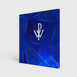 Холст квадратный Powerwolf blue poly, цвет: 3D-принт
