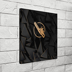 Холст квадратный Chainsaw Man golden poly, цвет: 3D-принт — фото 2