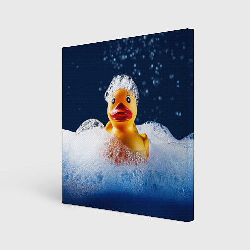 Картина квадратная Резиновая уточка в мыльной пене / 3D-принт – фото 1