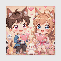 Холст квадратный Аниме для малышей, цвет: 3D-принт — фото 2
