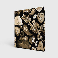 Холст квадратный Растения против зомби в бежевом цвете, цвет: 3D-принт