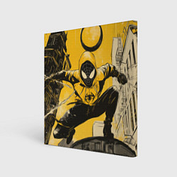 Картина квадратная Черный человек-паук