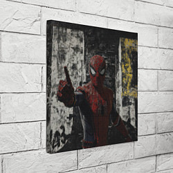 Холст квадратный Spider man night, цвет: 3D-принт — фото 2