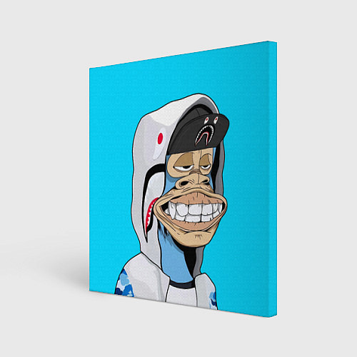 Картина квадратная NFT ape in the hood / 3D-принт – фото 1